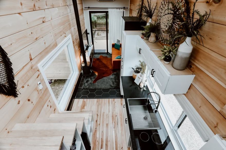 Stunning New Build Tiny House With Four Skylights.