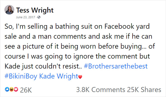 Man Sends Pics Of Himself In A Bathing Suit To A Creep Who Wanted The Exact Same Pictures But With His Sister In Them