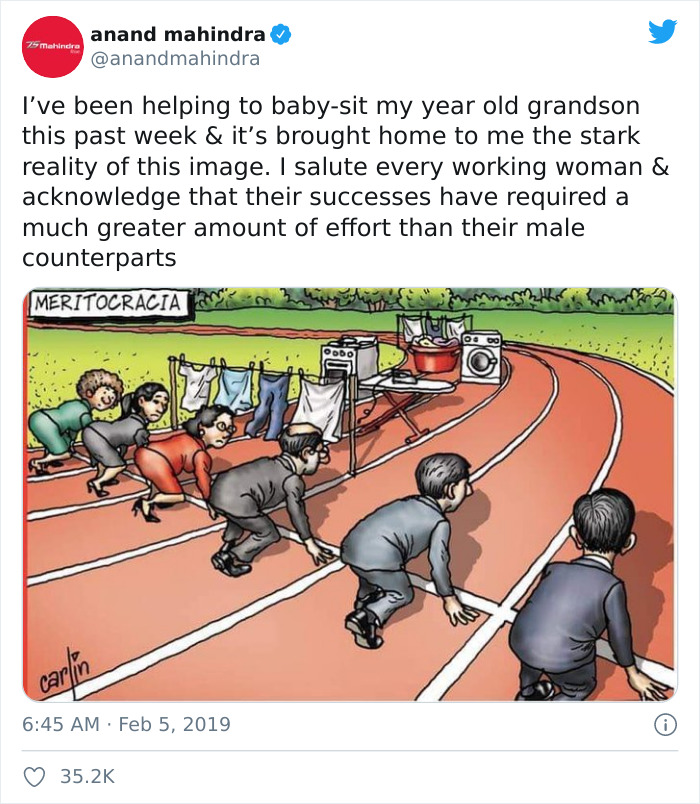 Someone Shares An Illustration On How Much Harder It Is For Women In The Workplace, Man Responds With His Edited Version Someone Shares An Illustration On How Much Harder It Is For Women In The Workplace, Man Responds With His Edited Version