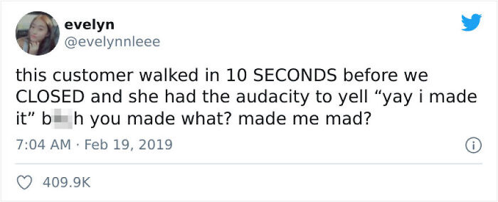 When They Come .5 Seconds Before Closing Time