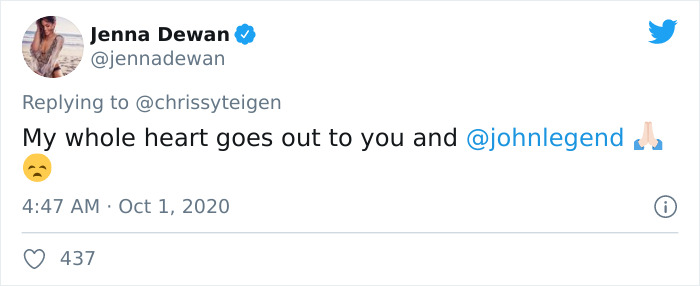 Chrissy Teigen Suffers A Miscarriage, People Support Her And Say She Helped Other Mothers Feel Less Alone