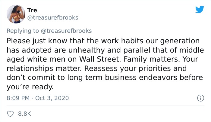 This Twitter User Exposed The Problems Surrounding The Unhealthy Work Habits Young People Have Adopted, And Over 470k People Agree