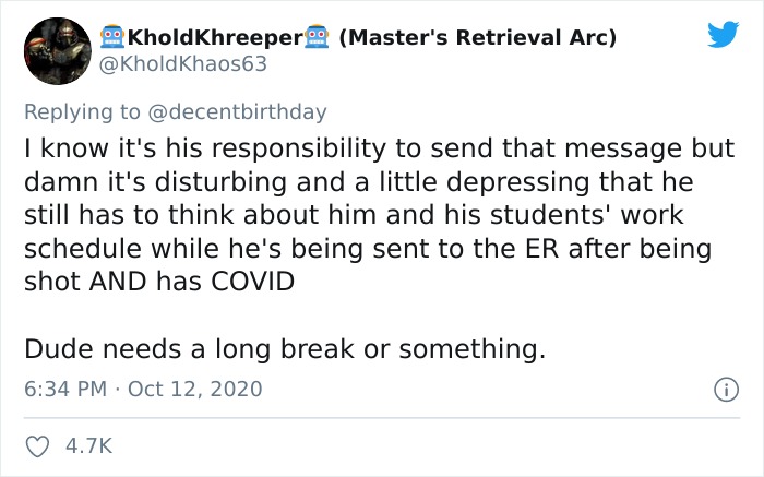 Professor Sends An Email To His Students Explaining Why The Class Is Postponed, And It's A Wild Ride