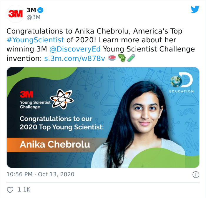 14-Year-Old Girl Wins $25K For Finding A Possible COVID Cure