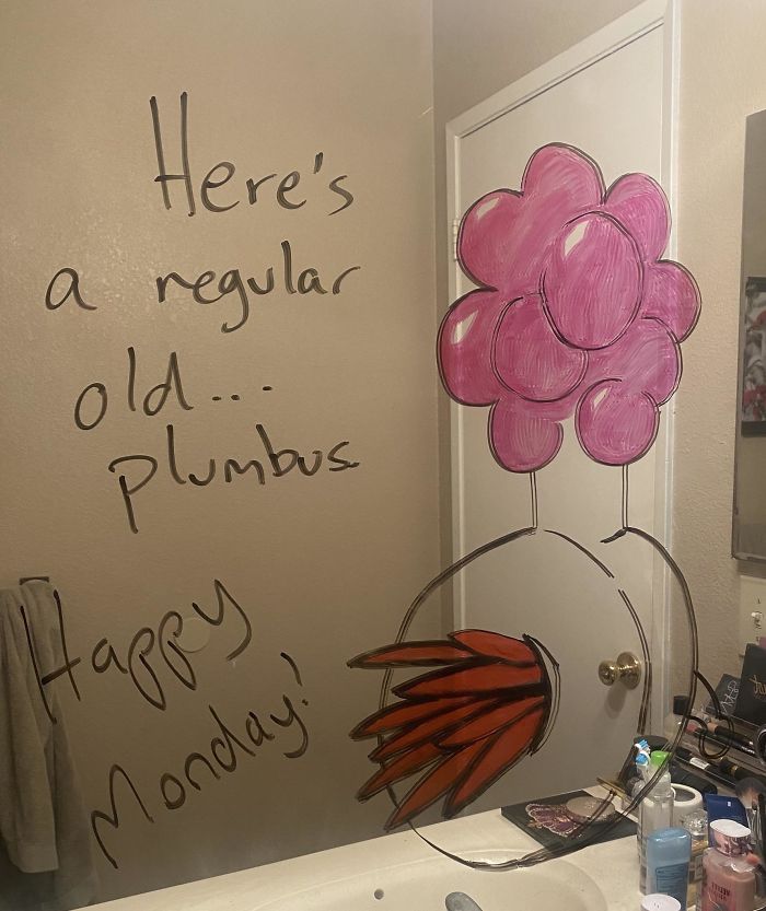 Husband-Bathroom-Mirror-Doodles-Drawings
