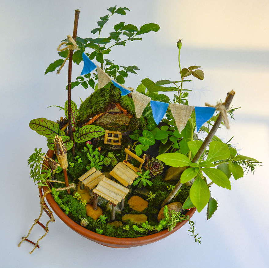 I Started Making Tiny Gardens At Home To Relax From My Everyday Job (28 Pics)