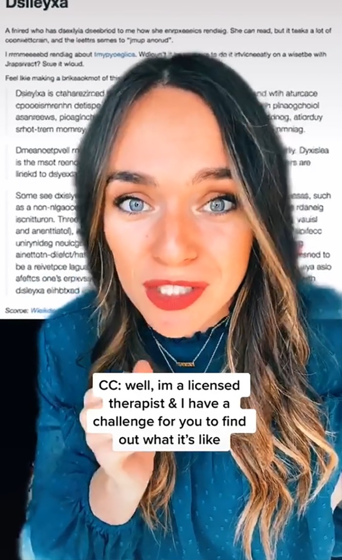 Therapist Shows How Hard It Is For Dyslexic People To Read By Challenging The Internet To Read A ‘Dyslexified' Text