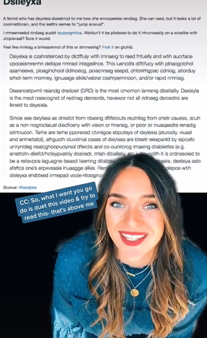 Therapist Shows How Hard It Is For Dyslexic People To Read By Challenging The Internet To Read A ‘Dyslexified' Text Therapist Shows How Hard It Is For Dyslexic People To Read By Challenging The Internet To Read A ‘Dyslexified' Text