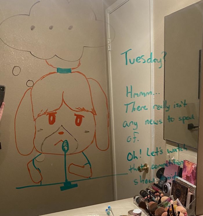 Husband-Bathroom-Mirror-Doodles-Drawings