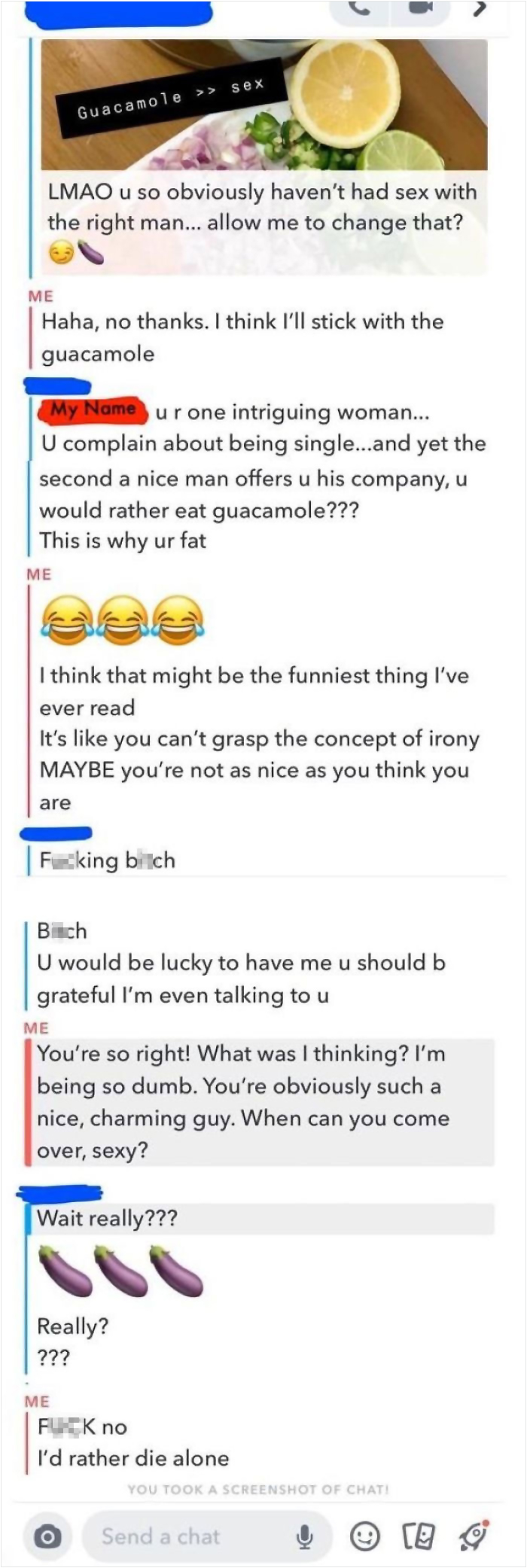 Nice Guy Thinks He’s Better Than Guacamole