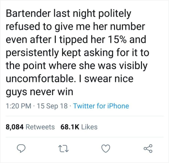 (Satire) Nice Guys Never Win At Bars