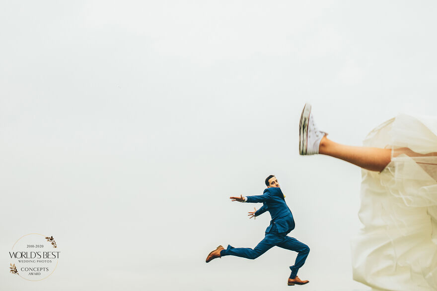This Humorous Perspective Of A Bride And Her Groom By The Crawley