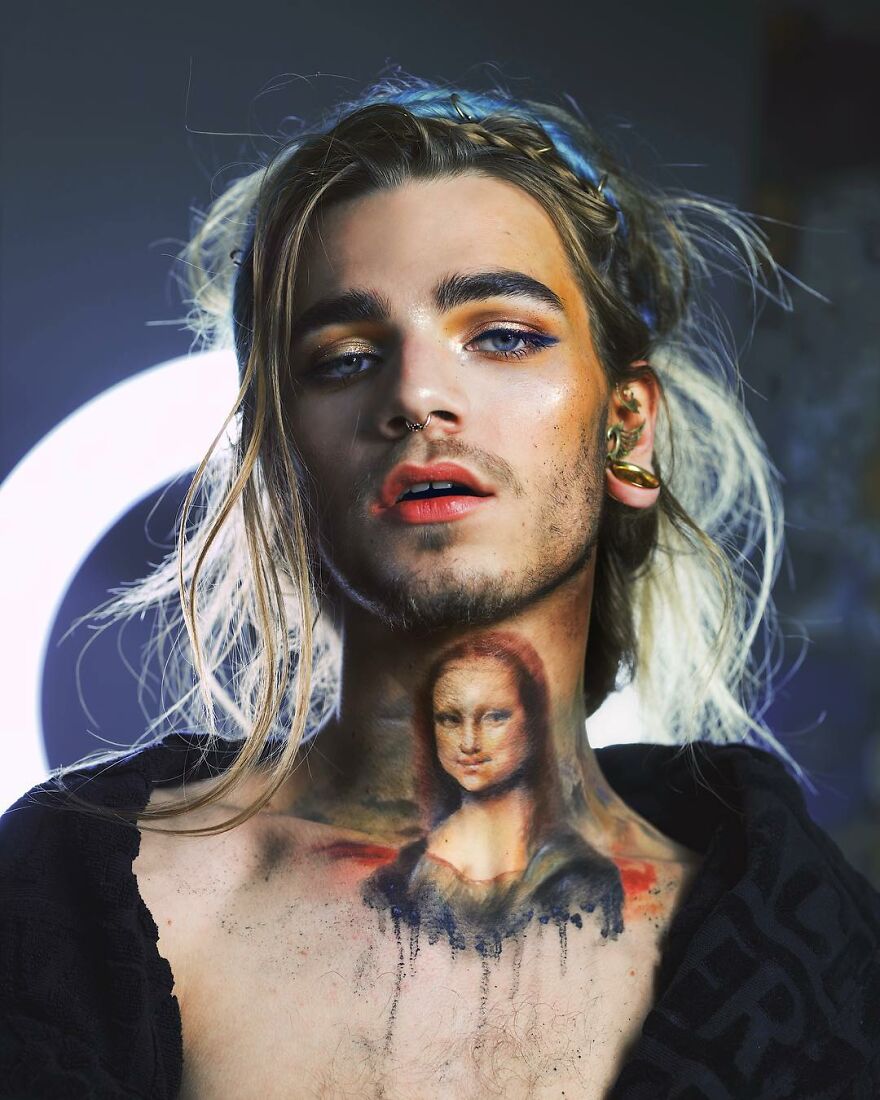 21-Year-Old Makeup Artist Uses His Face And Body As A Canvas To Recreate Famous Paintings (10 Pics) 21-Year-Old Makeup Artist Uses His Face And Body As A Canvas To Recreate Famous Paintings (10 Pics)