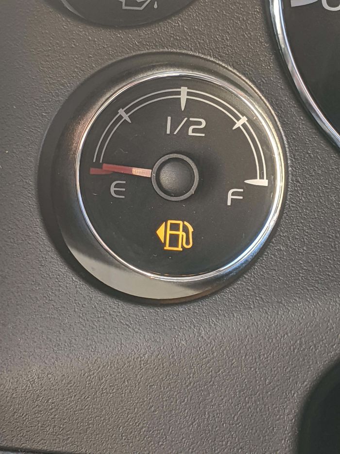 Told The Customer We'd Have To Remove The Fuel Tank So They Drove It Until The Gas Light Came On Before Binging It In. Customer Of The Year