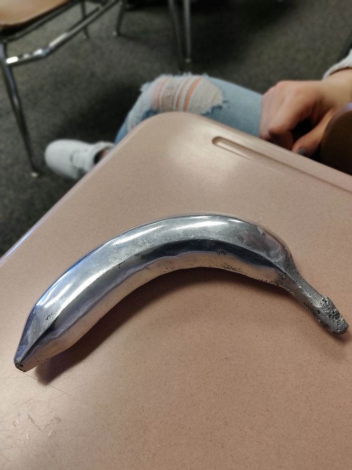 Just Rolled Into My Machining Class For A Polishing, It's Solid Aluminum