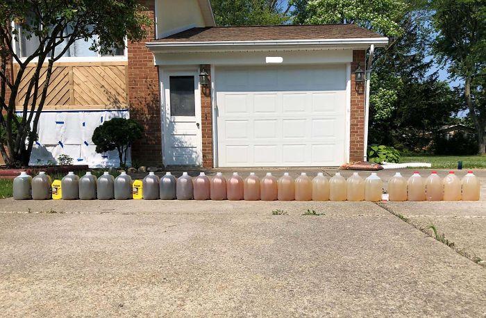 Taste The Rainbow. Radiator Flush On A 20yo Truck