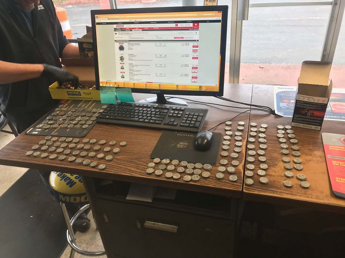 A Kia Rio Came Into The Shop. We Got The Title And Junked It. This Has To Be A Record. $160 In Just Quarters Was Scattered All Over The Floor. I’ve Never Seen So Much Change In A Car. This Doesn’t Even Include The Other Coins