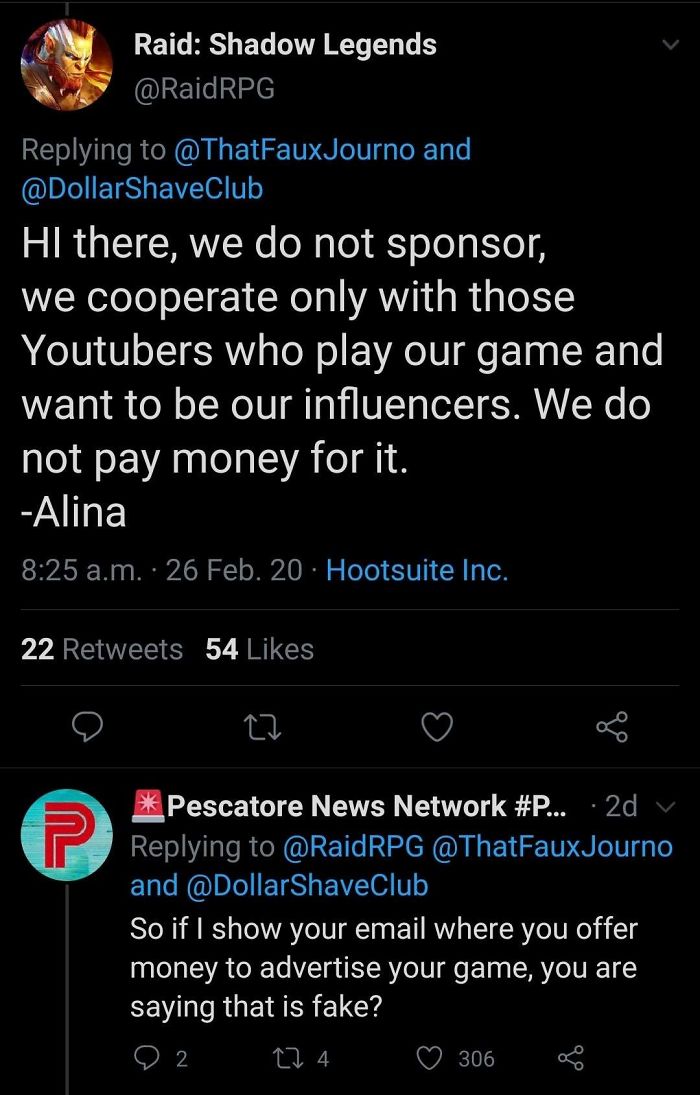 Raid: Shadow Legends Trying To Claim They Don't Pay People To Advertise Their Product