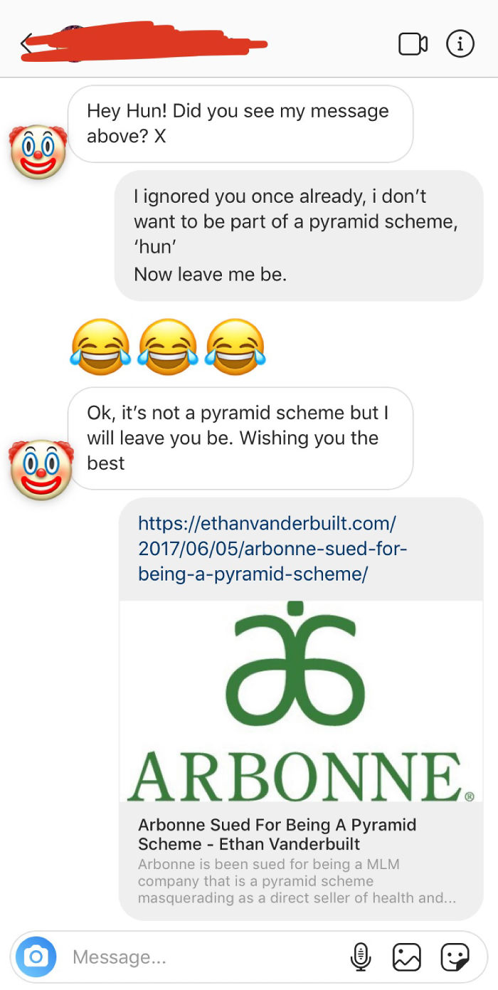 Not Today, Pyramid Scheme