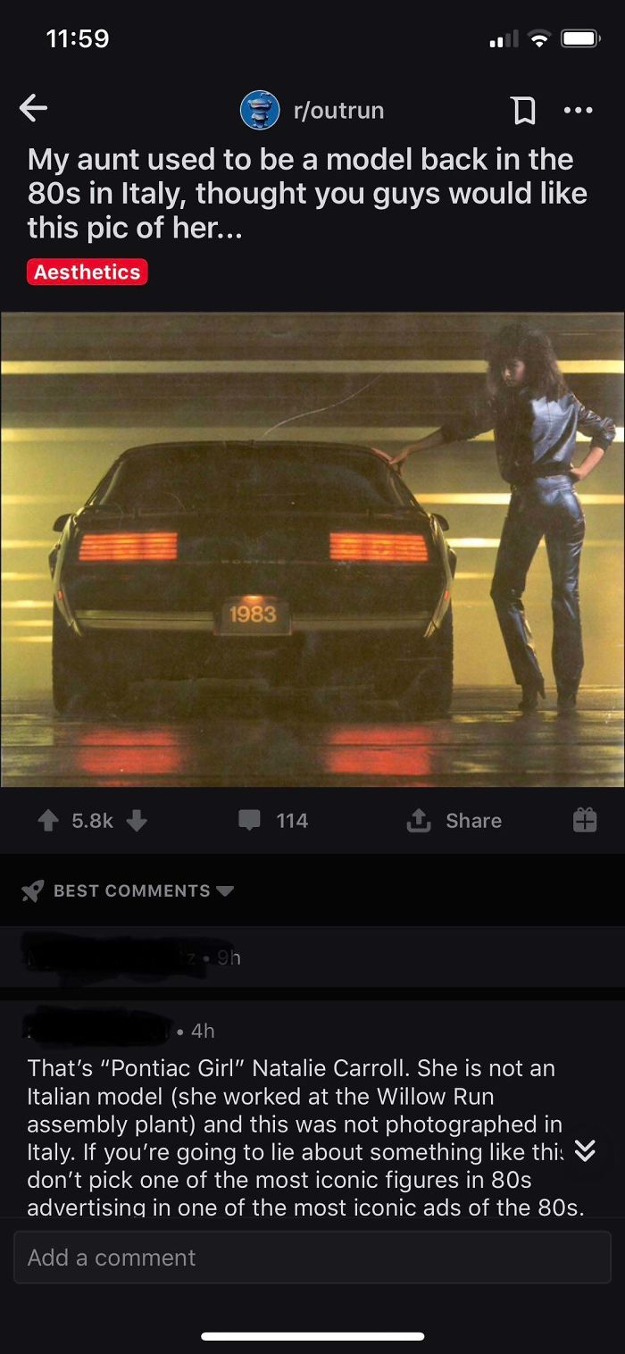 Right, Your Italian Model Auntie...