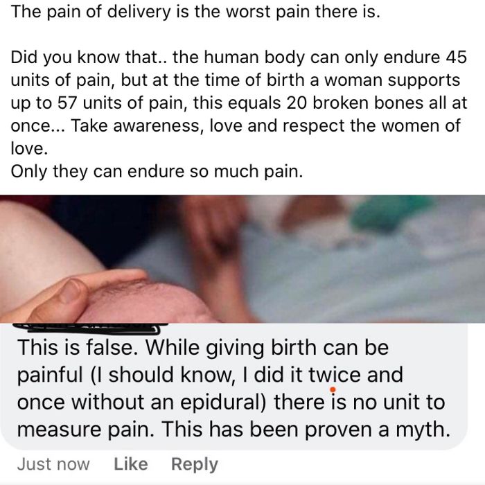 Yes, Giving Birth Is Painful But There Is No Measurement Of Human Pain. This Statement Has Been Proven A Myth!