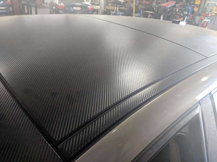 This Guy Wrapped His Panorama Glass Sun Roof In Fake Carbon Fiber