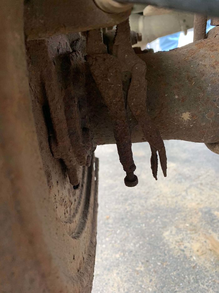 Bought A Used Ram 1500. Look What Was Holding The Parking Brake