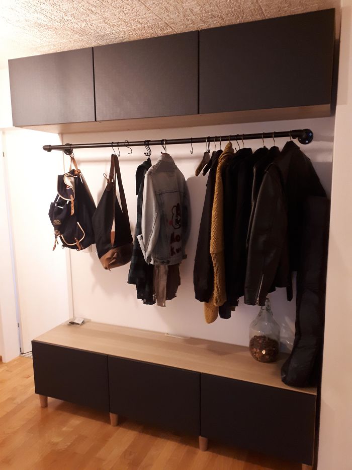 Used 2 Besta TV Cabinets To Build My Wardrobe