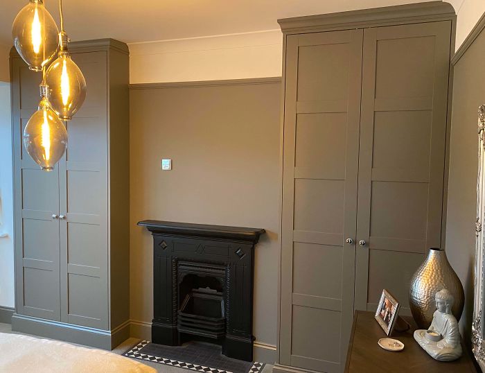 Built In And Painted Pax Wardrobes