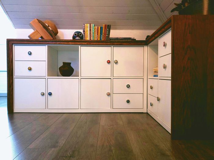 I Call It The "Kallax Countertop" (IKEA Kallax Hack)