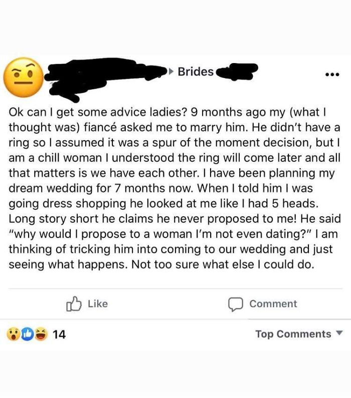 Is It Wedding Shaming If The Groom Doesn’t Even Know They’re Dating?