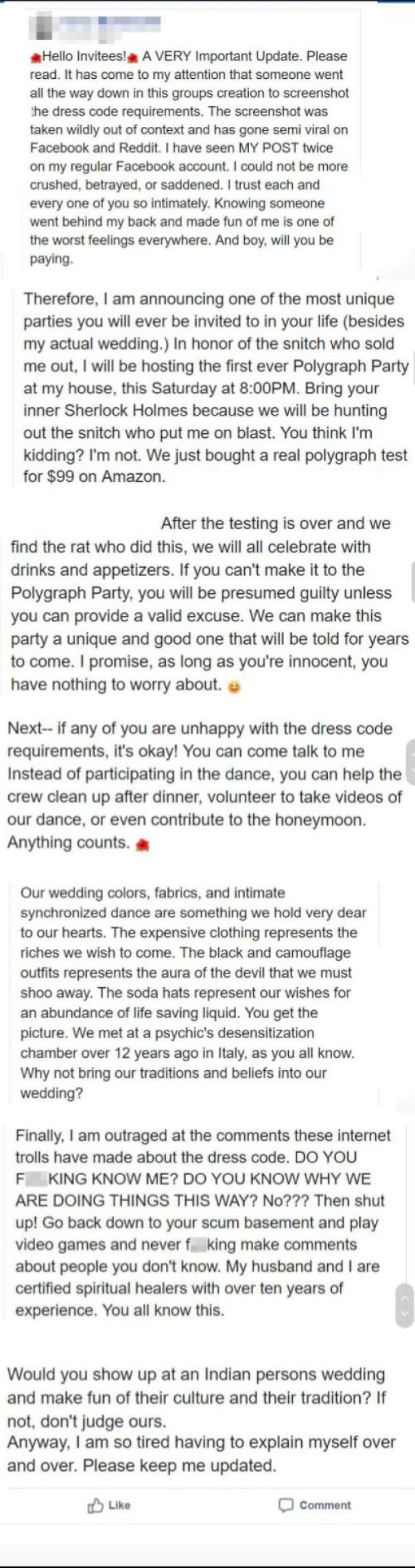 Bride Freaks Out After Finding Her Own Post On Reddit