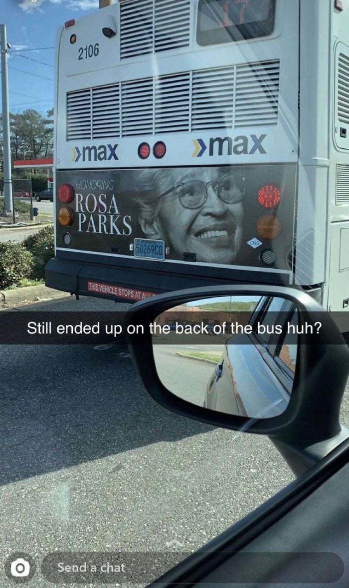 Honoring Rosa Parks On The Back Of A Bus...