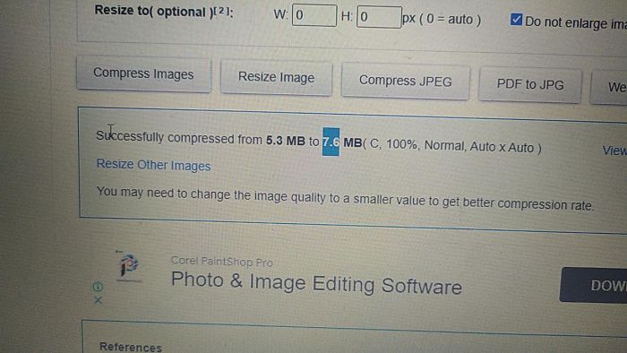 I Compressed The Image Boss