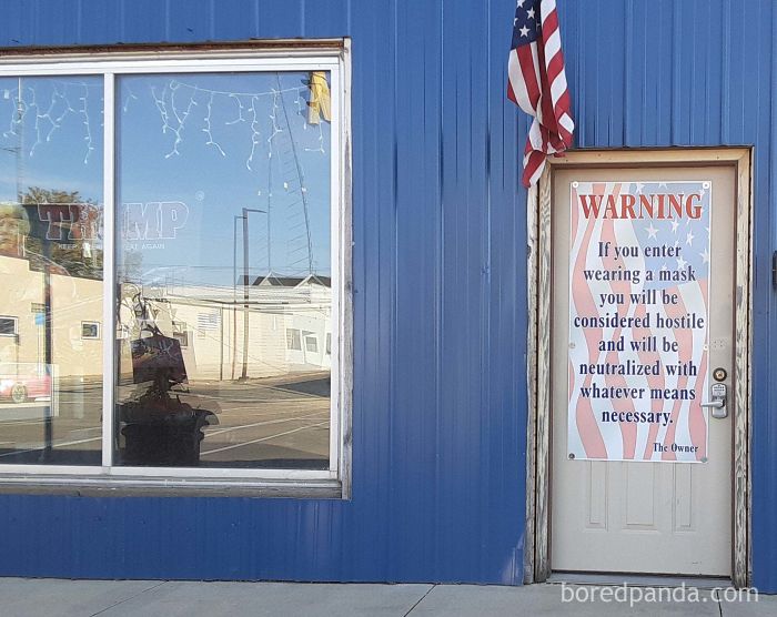 Anti-Mask Sign In My Town