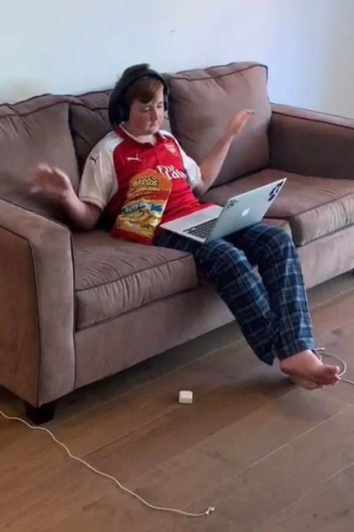 A Picture Of My Brother In P.e Class Today