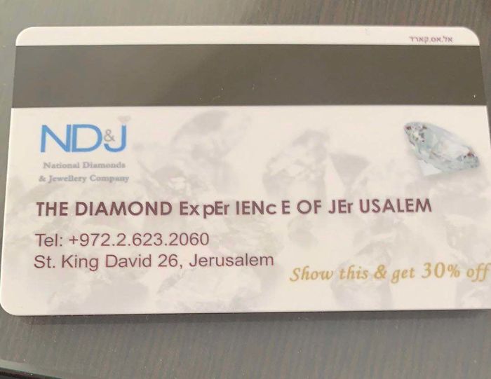 Room Key Card From A Luxury Hotel In Israel...