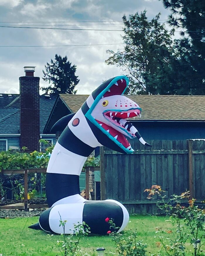 Beetlejuice Halloween Decoration In My Neighborhood