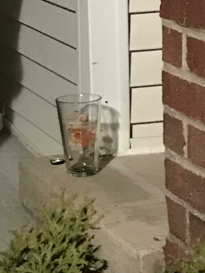 My Friend’s Glass Produce A Shadow Face