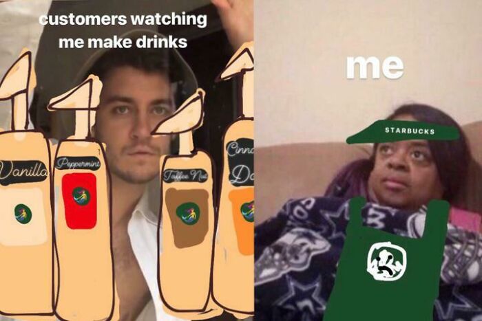 “Why Are You Putting Water In That? I Got A Frappuccino??” “This Is An Americano For Susan, Sir”