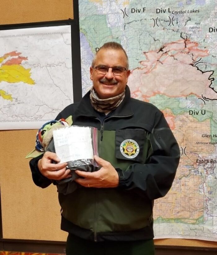 5-Year-Old Carver Of Oregon Donated His Baby Yoda To The Team So Everyone Working The Fire "Won't Get Lonely." Thanks, Carver