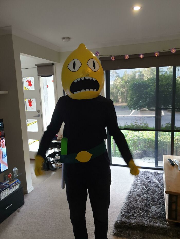 My Lemongrab Costume From Halloween Last Year
