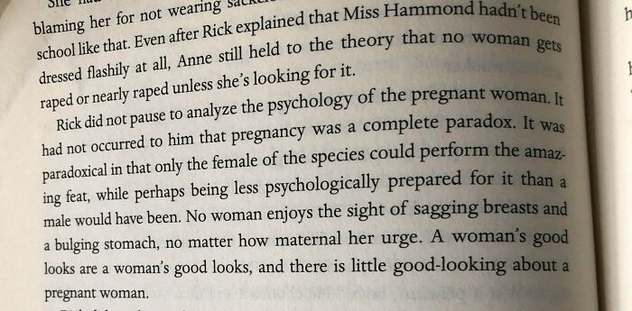 Book page with a paragraph describing pregnancy 