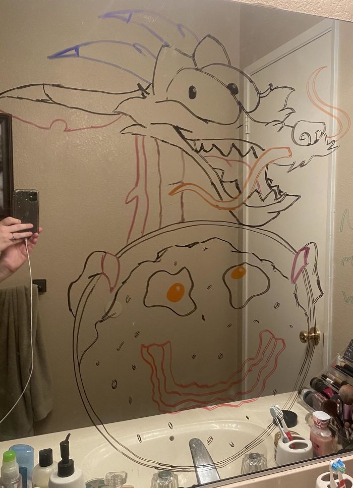 Husband-Bathroom-Mirror-Doodles-Drawings
