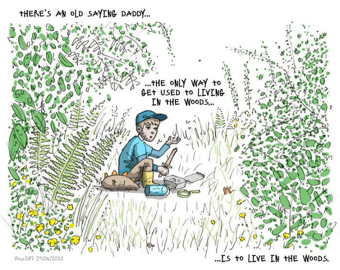 Numbers 1 To 40 Of My 100 Cartoons Drawn During Lockdown 2020