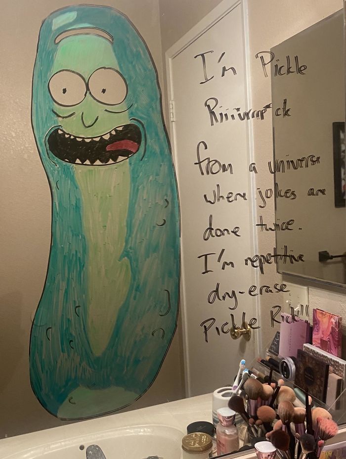 Husband-Bathroom-Mirror-Doodles-Drawings