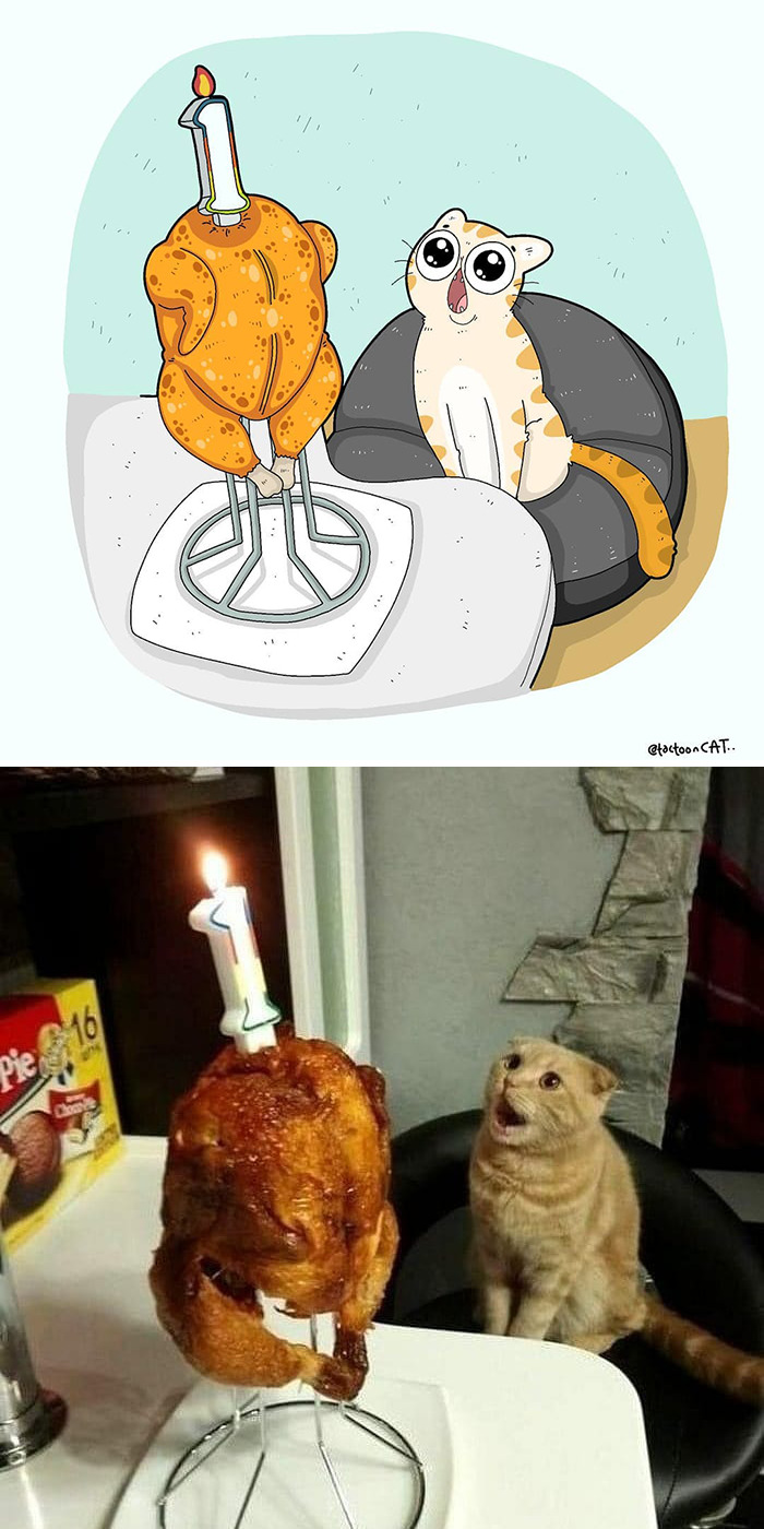 Artist Is Bringing Forgotten Memes Of Cats In The Form Of Cartoons And This Is So Purrfect