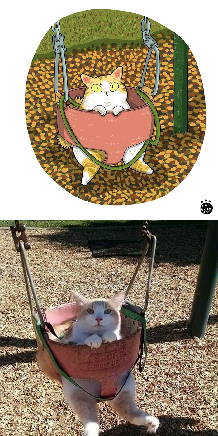 Artist Is Bringing Forgotten Memes Of Cats In The Form Of Cartoons And This Is So Purrfect
