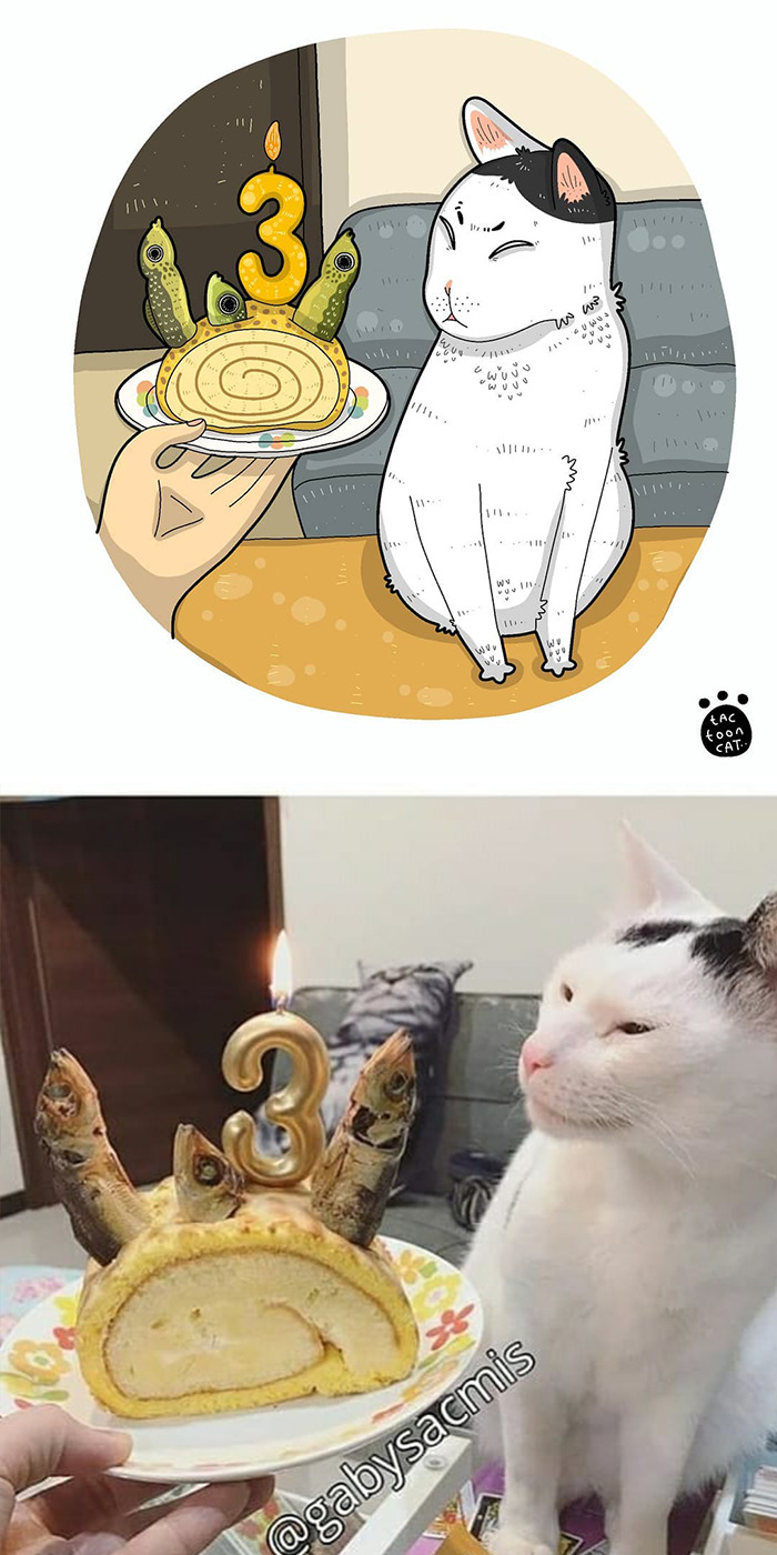 Artist Is Bringing Forgotten Memes Of Cats In The Form Of Cartoons And This Is So Purrfect