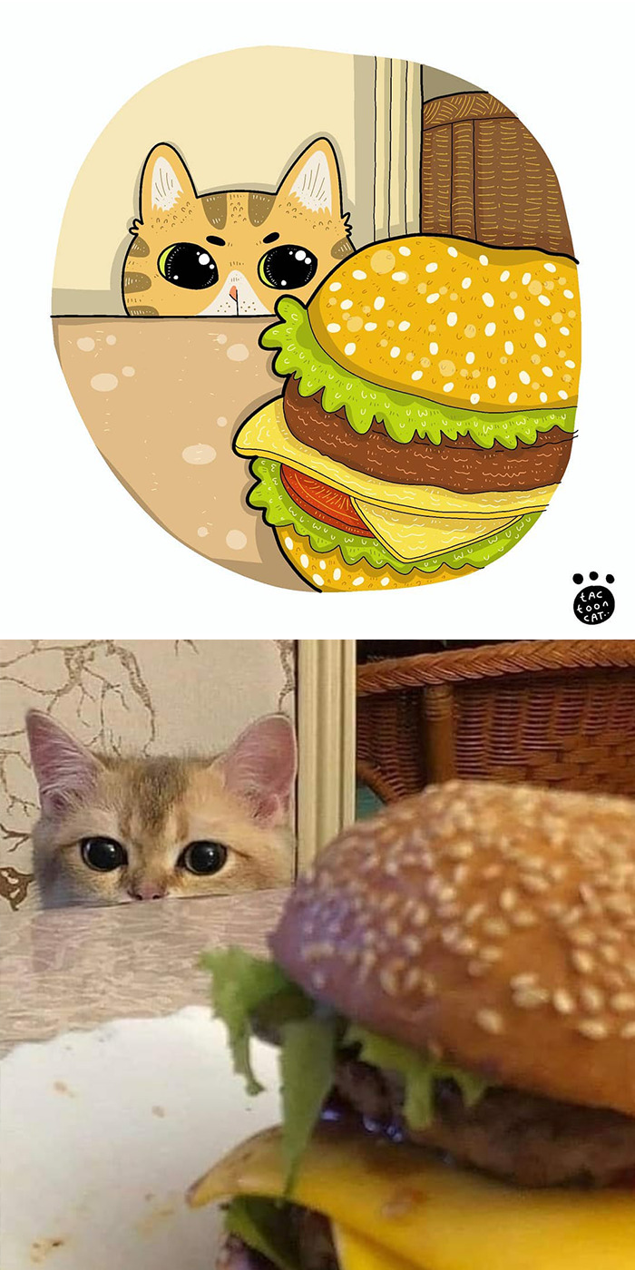 Artist Is Bringing Forgotten Memes Of Cats In The Form Of Cartoons And This Is So Purrfect